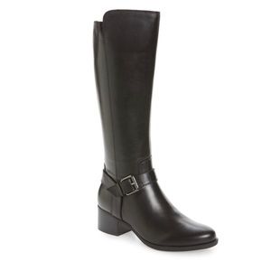 Naturalizer Dalton Black Boot Wide Calf, 5.5M